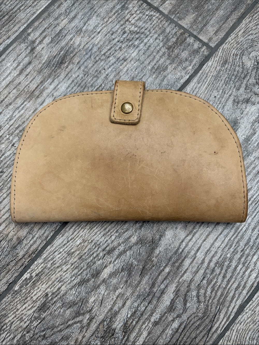 ABLE Leather Marisol Wallet Light Tan Artisan Leather Clutch
